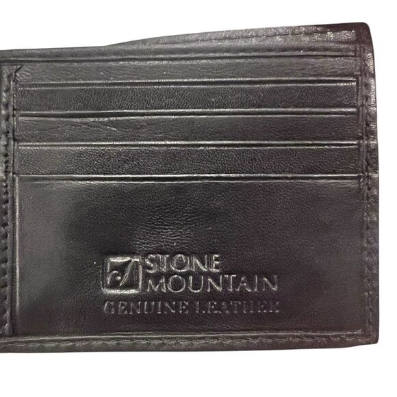 Stone Mountain Mens Bifold Leather Wallet RFID (Black) Boxed - Picture 6 of 8